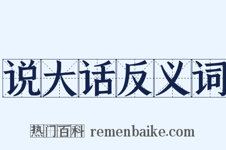 说大话反义词是什么意思的图片